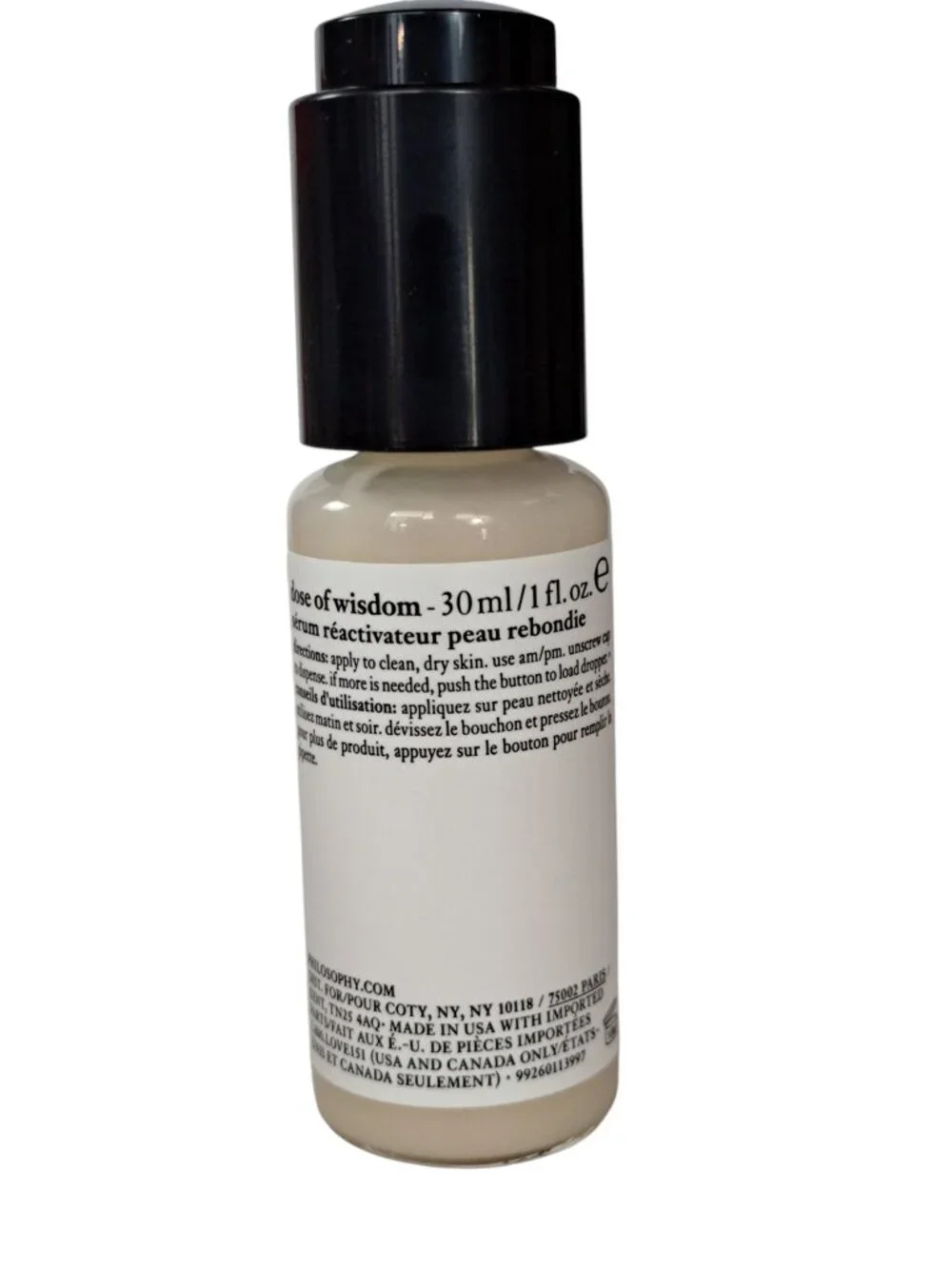 Philosophy Dose of Wisdom 30ml Bouncy Skin Reactivating Serum NWT in box